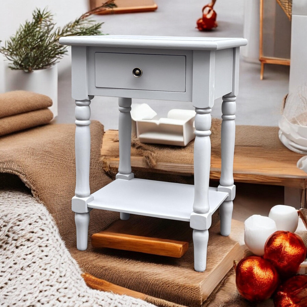 65CM 1 DRAWER SIDE TABLE