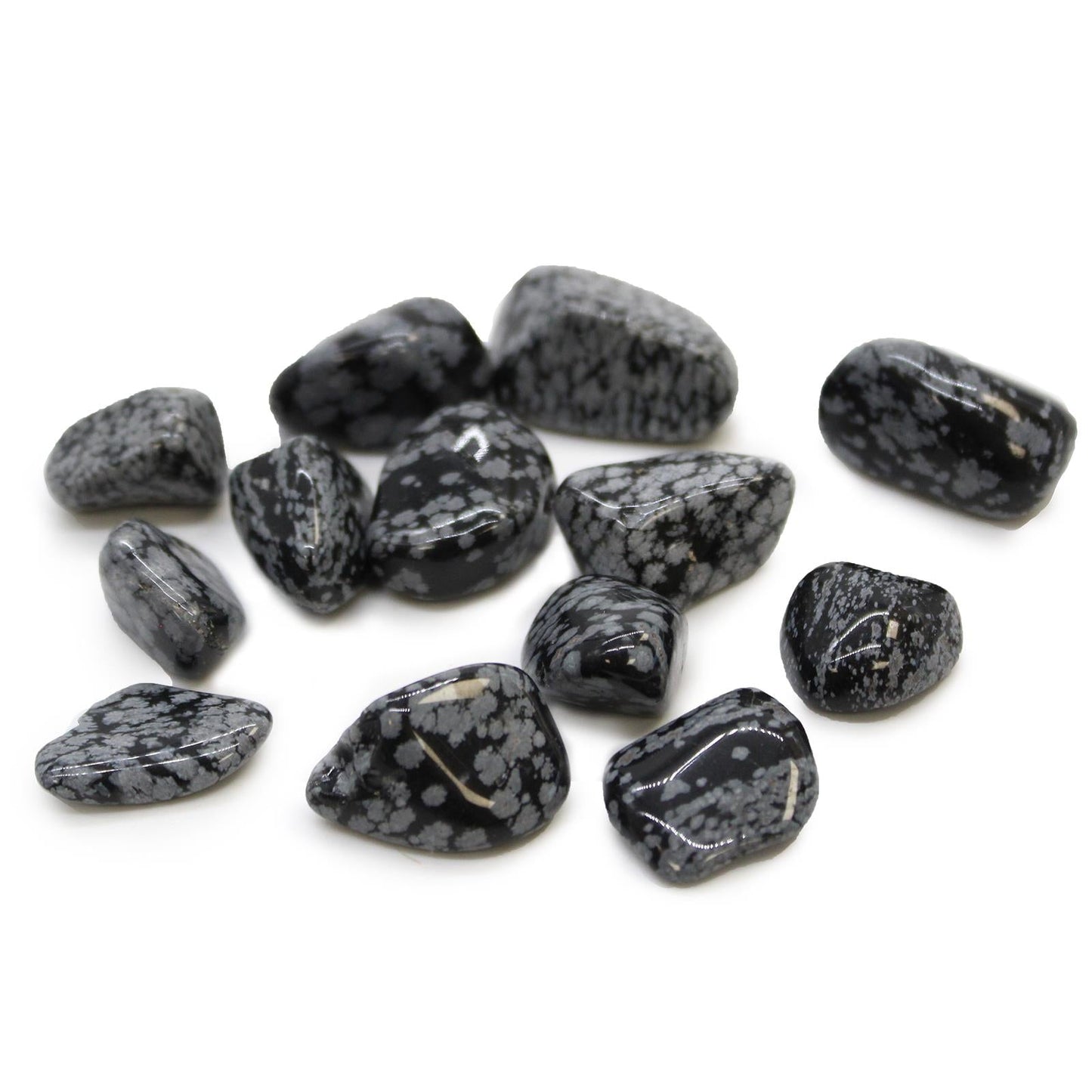 Obsidian Snowflake Tumblestone
