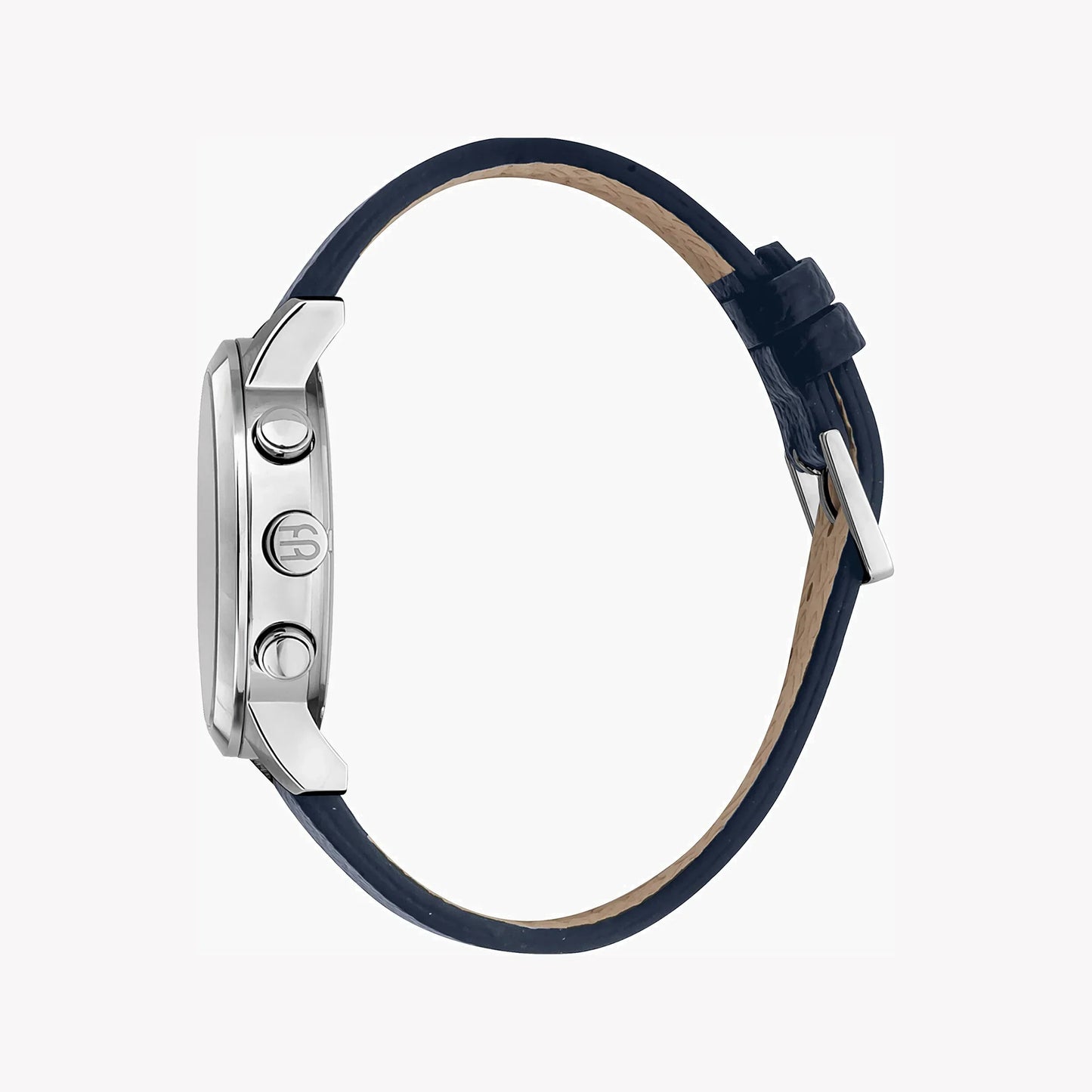 Esprit Men's Blue Leather Watch, Silver Dial | Es1g146m0025