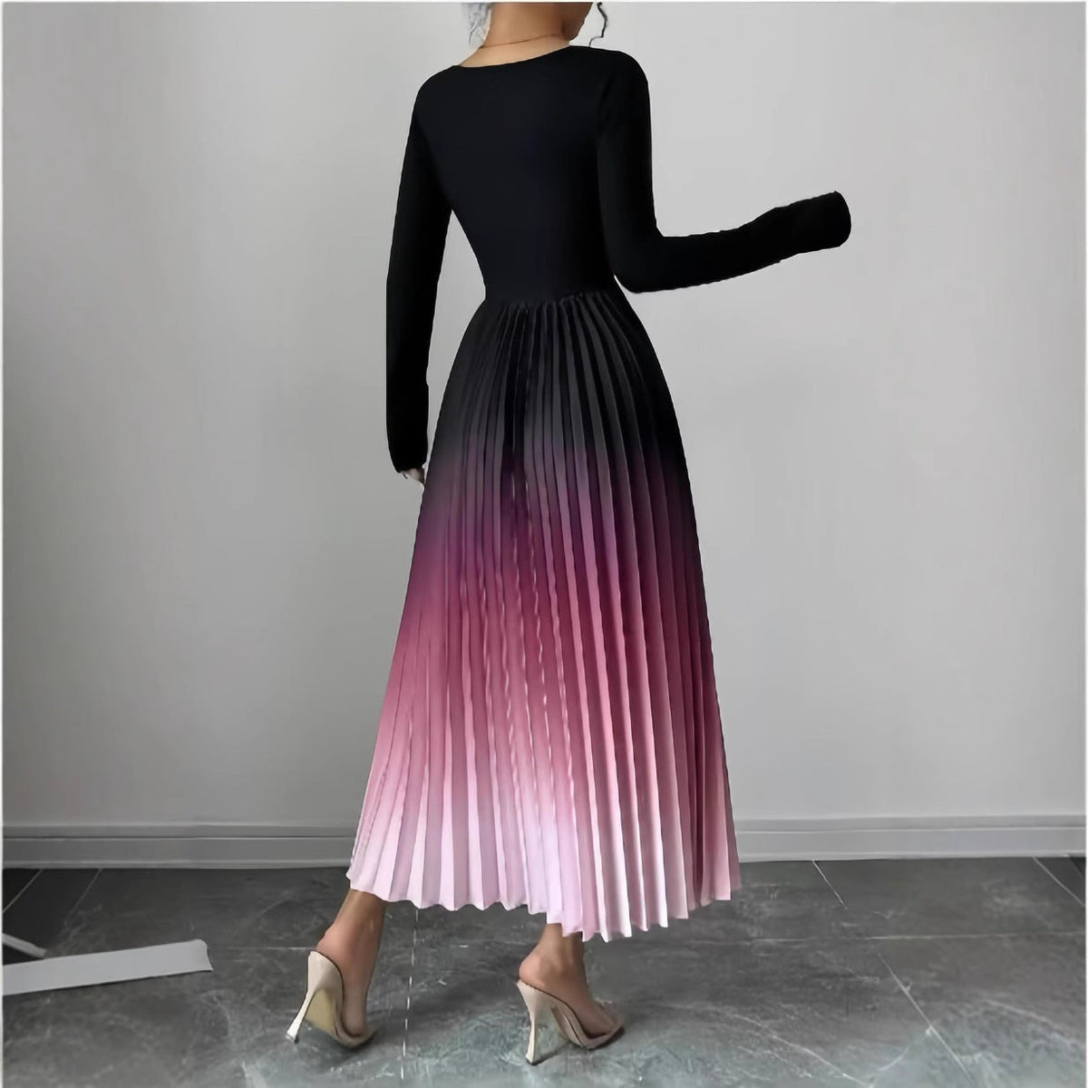European And American Ombre Dress