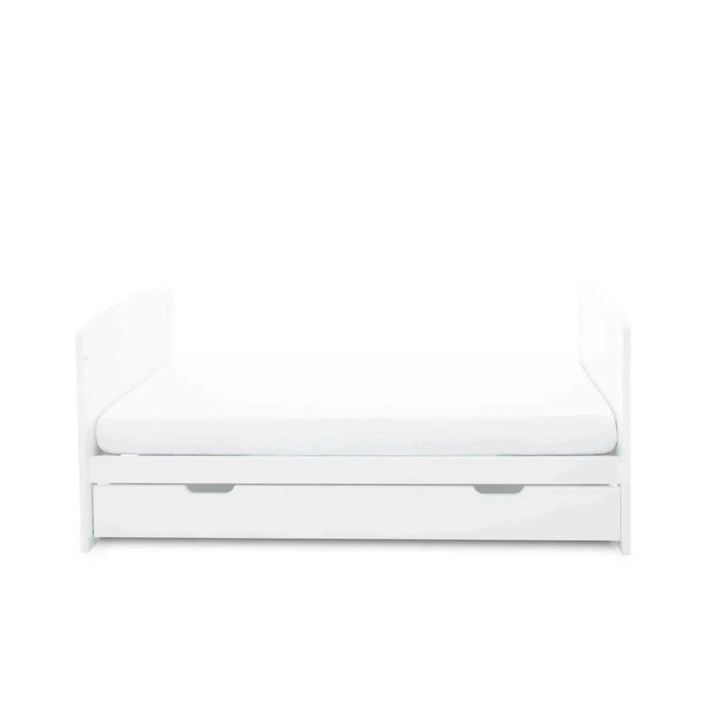 Ickle Bubba Coleby Classic Cot Bed & Under Drawer White - Premium Sprung Mattress