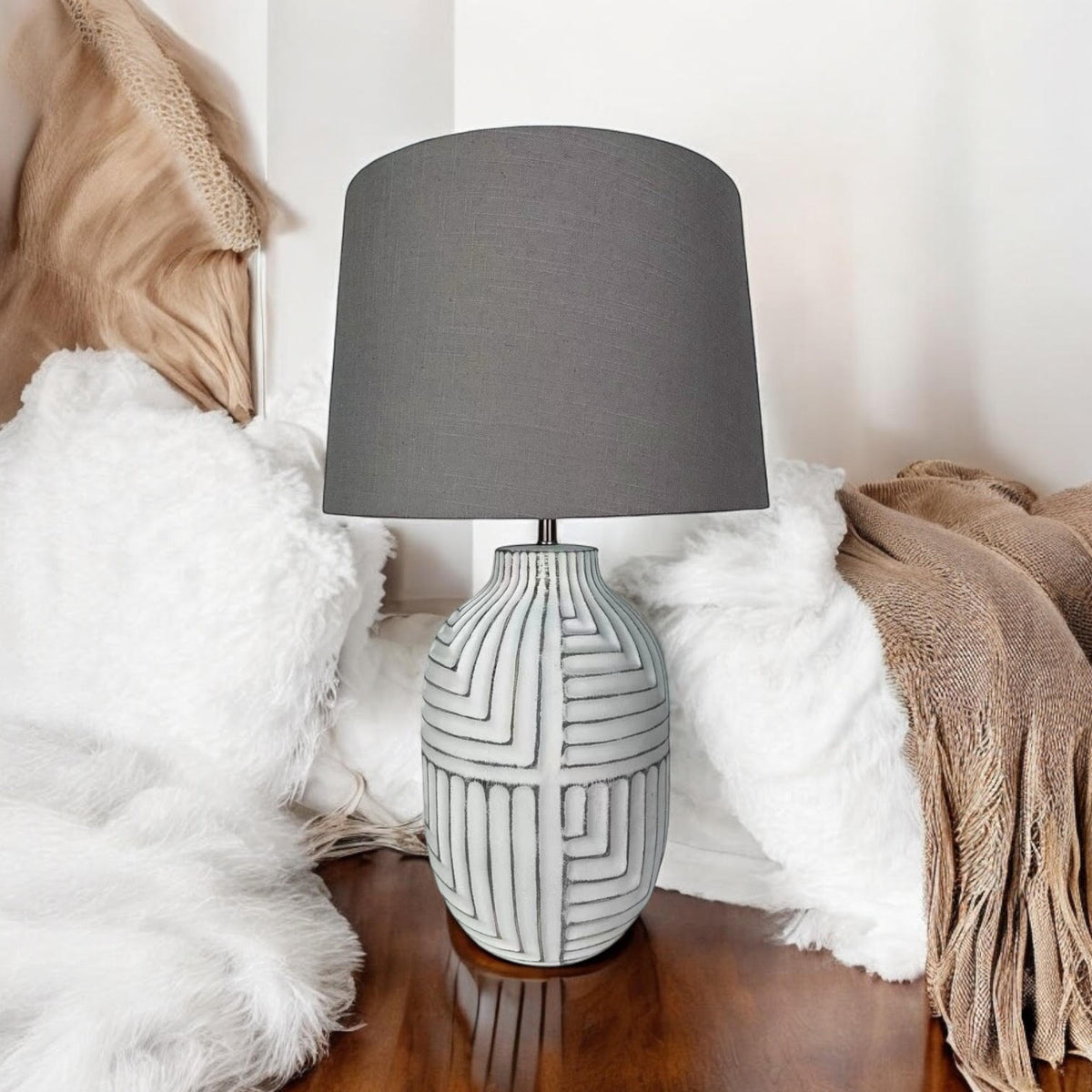38CM LAMP AND SHADE