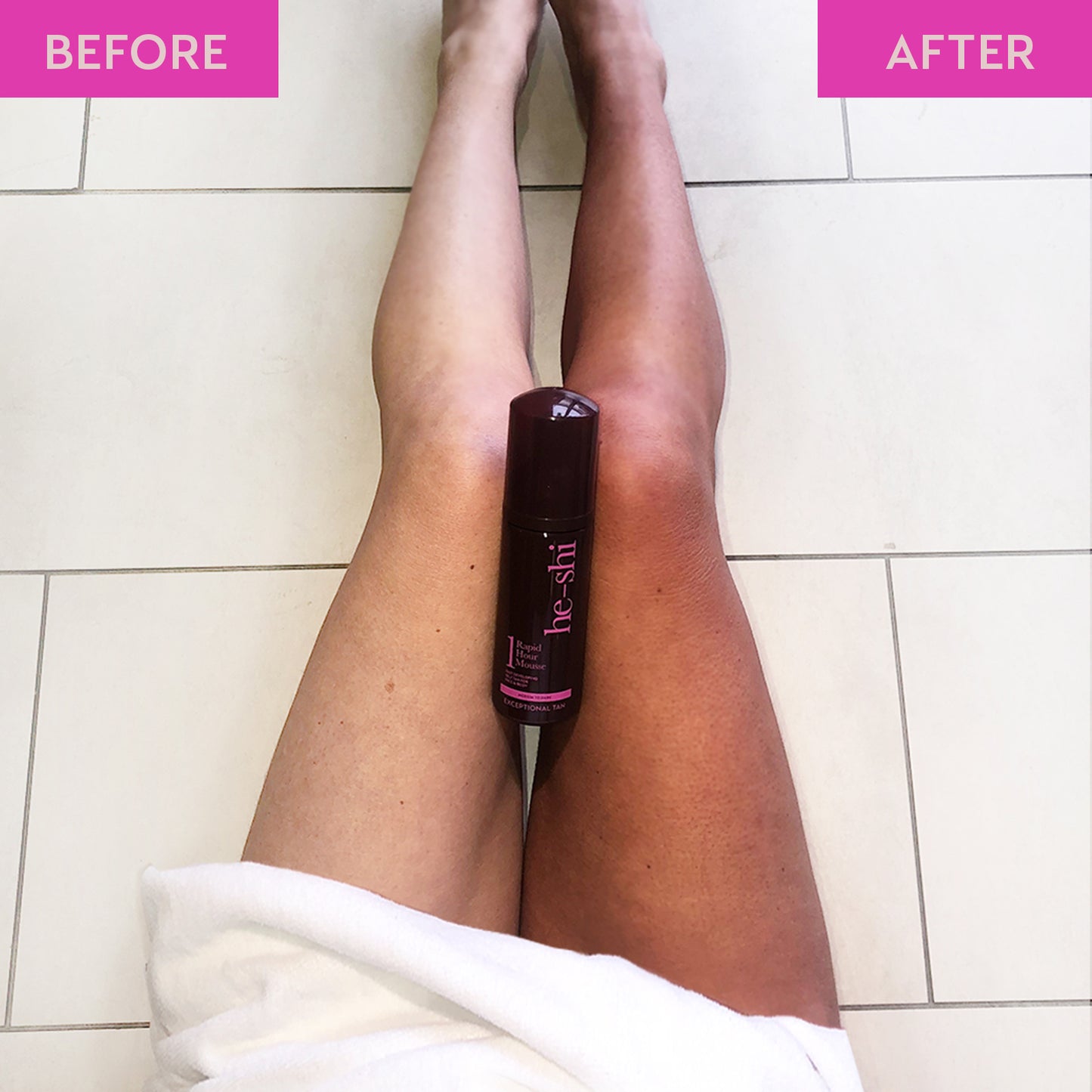 He-Shi Rapid 1 Hour Mousse  - Medium to Dark Self Tan - Quick Dry