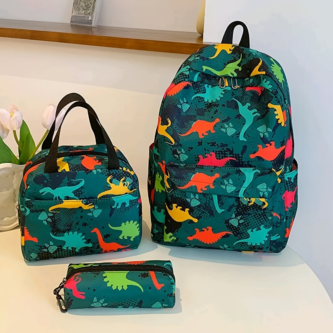 3pcs Casual Shoulder Backpack Set, New Fashionable Simple Large Capacity Lightweight Casual Backpack