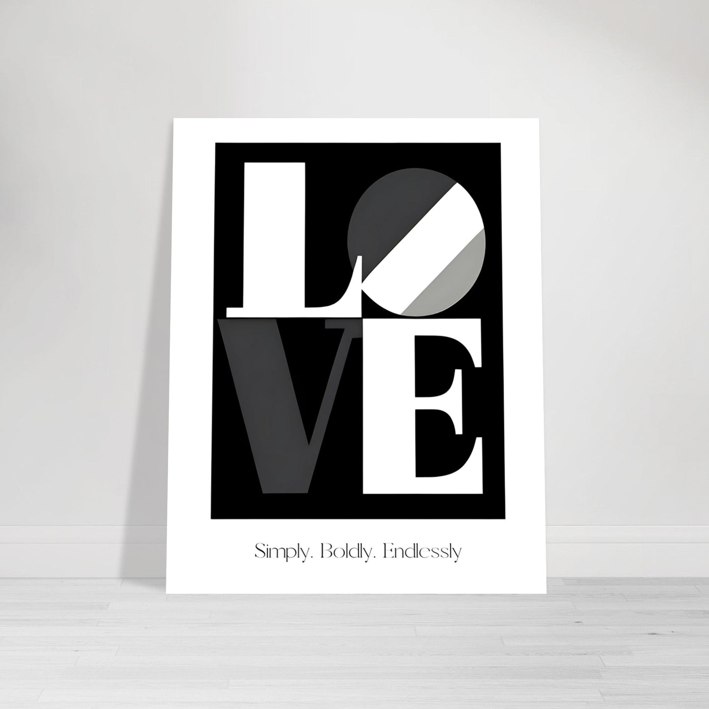 Minimalist Bold Black and White LOVE Poster