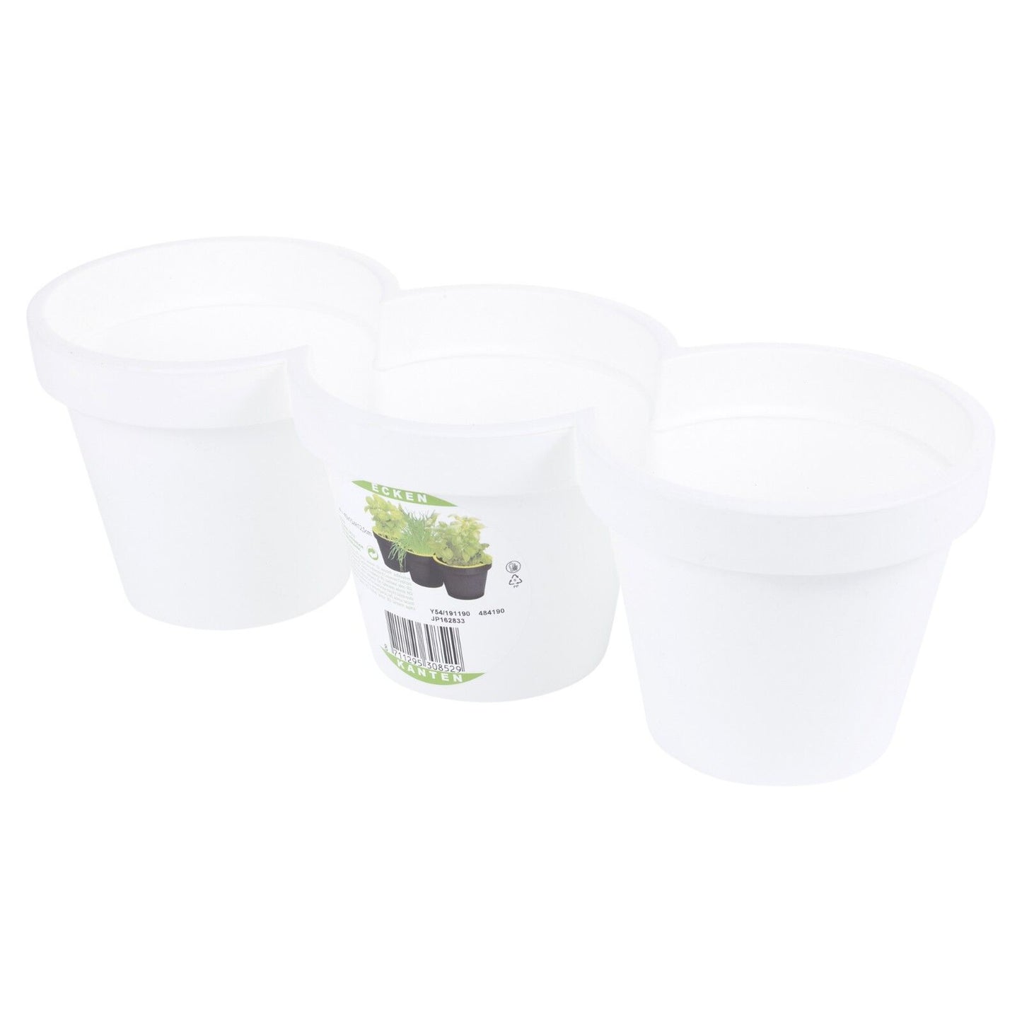 3 Section Plastic Plant Flower Pot Holder Planter Herb Coloured Garden Home Pots
