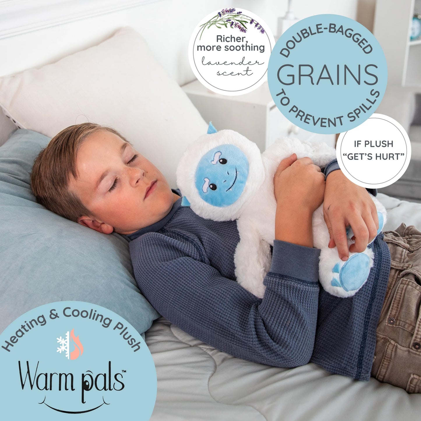 1i4 Group Yeti Heated Plushie by Warm Pals – Microwaveable & Weighted Plush Toy