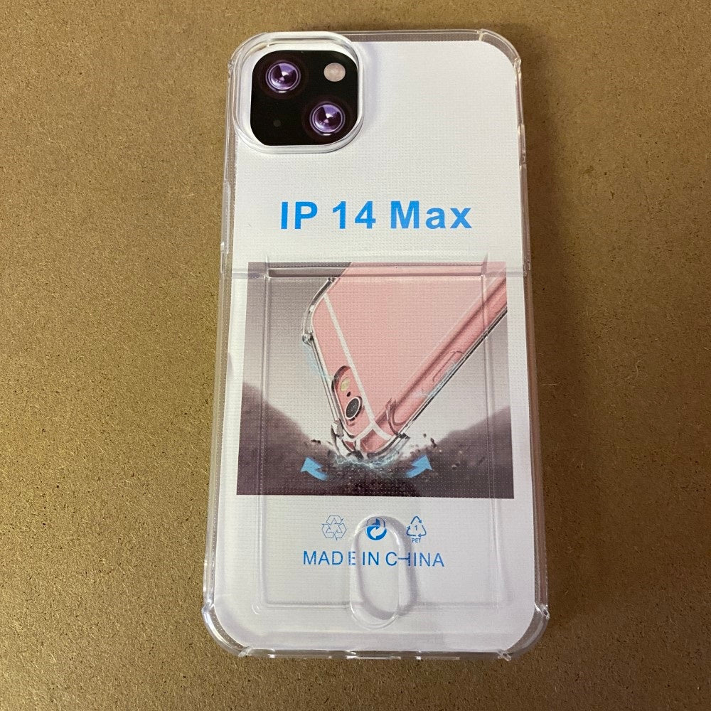 Soft TPU Clear Case With Card Slot - For iPhone 14 Plus