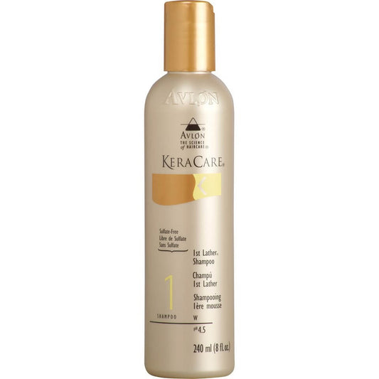 Keracare 1st Lather Shampoo 8 oz / 237 ml - Deep Cleansing for All Hair Types