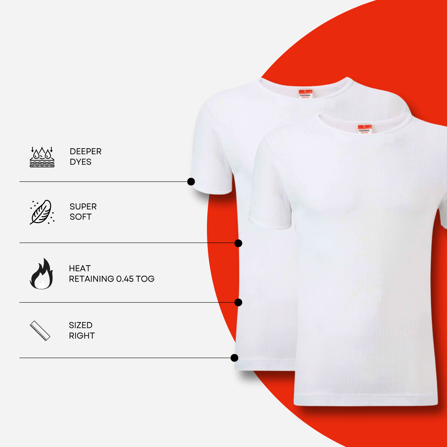 Heatwave Thermalwear Men's Thermal Underwear Set 2 Pack Long Sleeve Top and Long Johns
