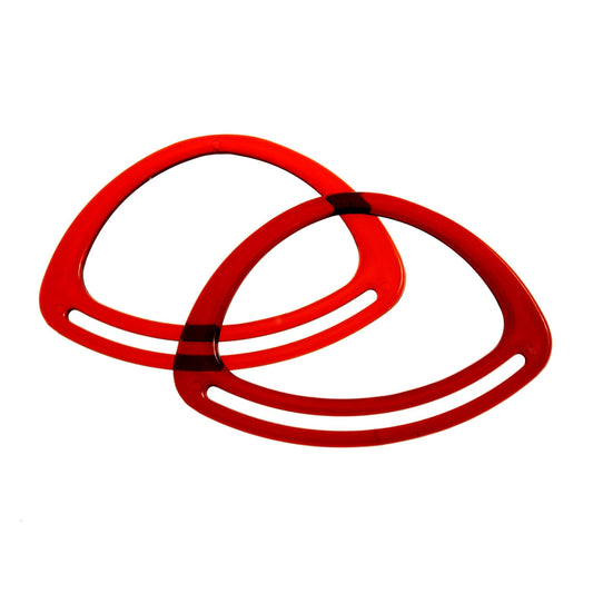 2 x Oval Shaped Plastic Handles Macramé Bag Making Crafts 7in. - Select Colours