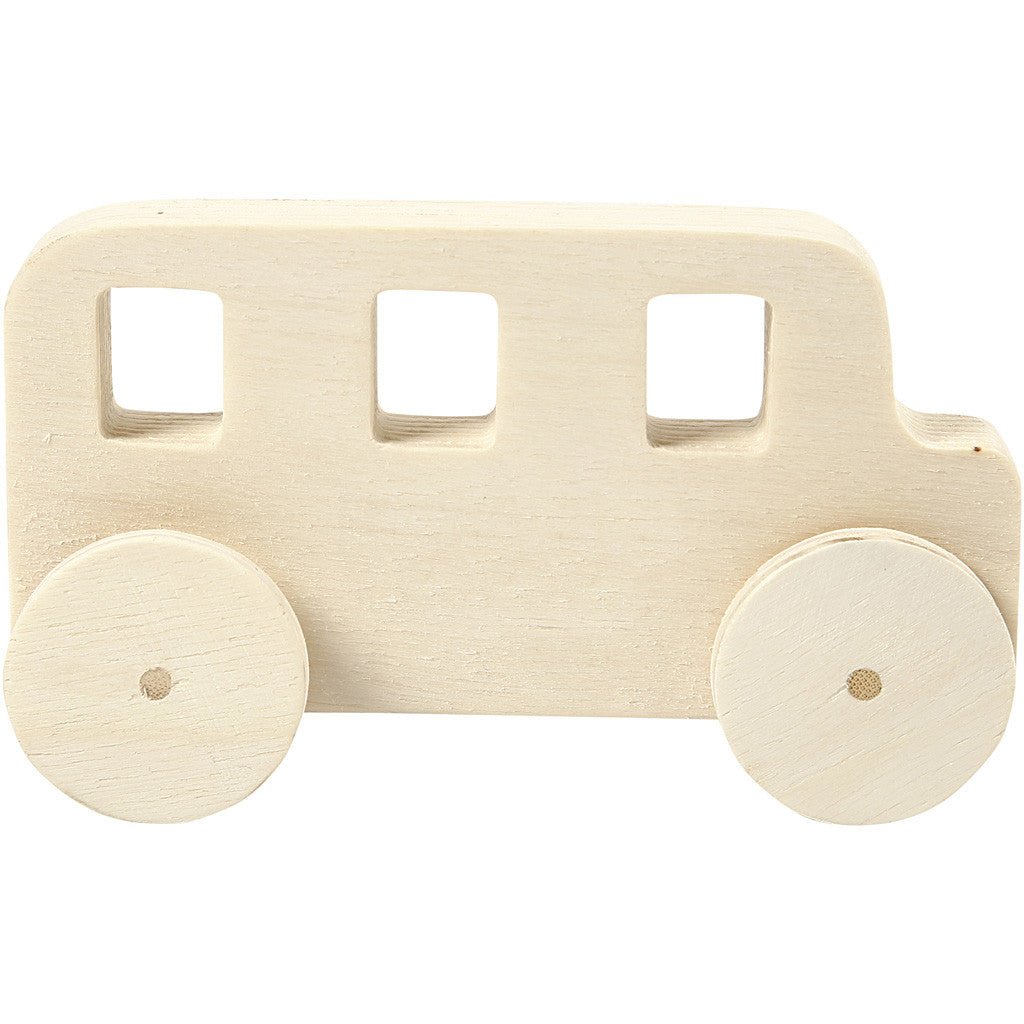 2 x Plywood Cars Vehicles Decoration Crafts 12x3.5x6 cm