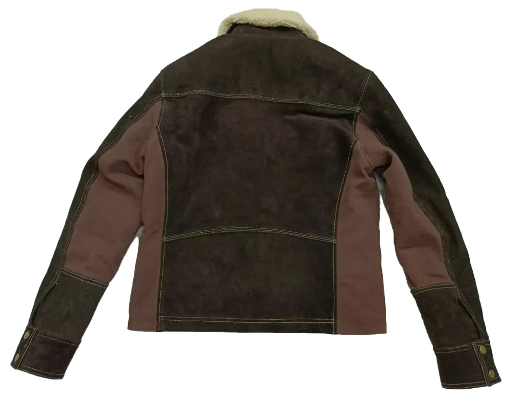Men's Rick Grimes The Walking Dead Season 6 Real Suede Leather Jacket | Brown