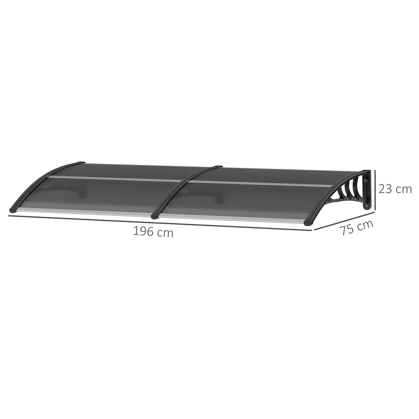 Outsunny Door Canopy Awning Outdoor Window Rain Shelter for Door 196 x 75cm