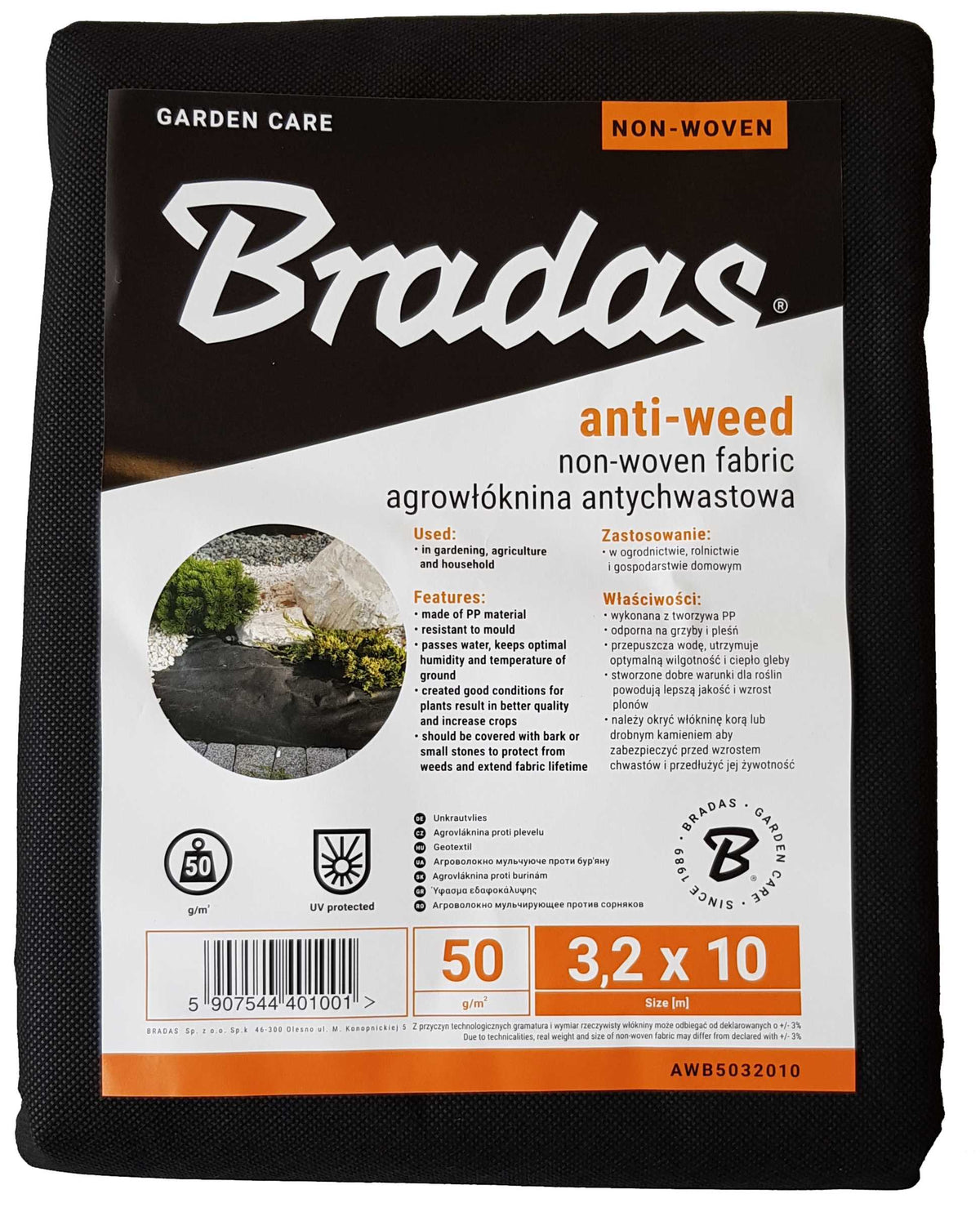 50g Non-Woven Weed Membrane 3.2m x 10m
