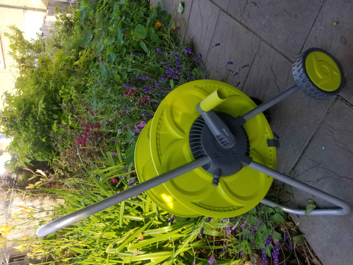 Hose Reel Eco Portable Cart Lime 50m