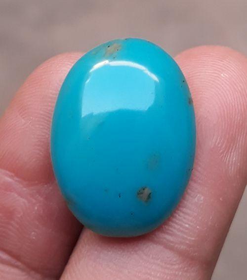 15.7ct Natural Certified Turquoise - Blue Turquoise - 23x17mm