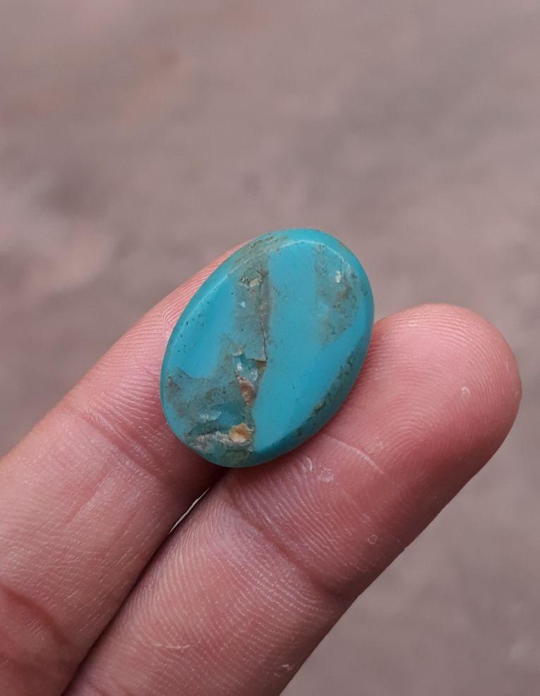 15.7ct Natural Certified Turquoise - Blue Turquoise - 23x17mm