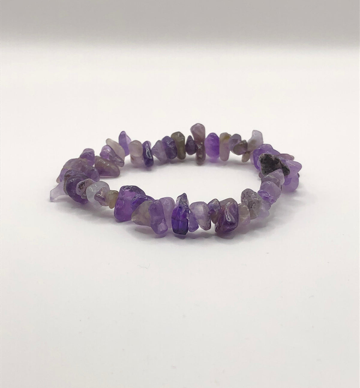 Freeform Natual Amethyst Strech Bracelet