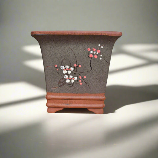 26cm Premium Unglazed Bonsai Pot | Cascade | 26cm x 24cm | Brown