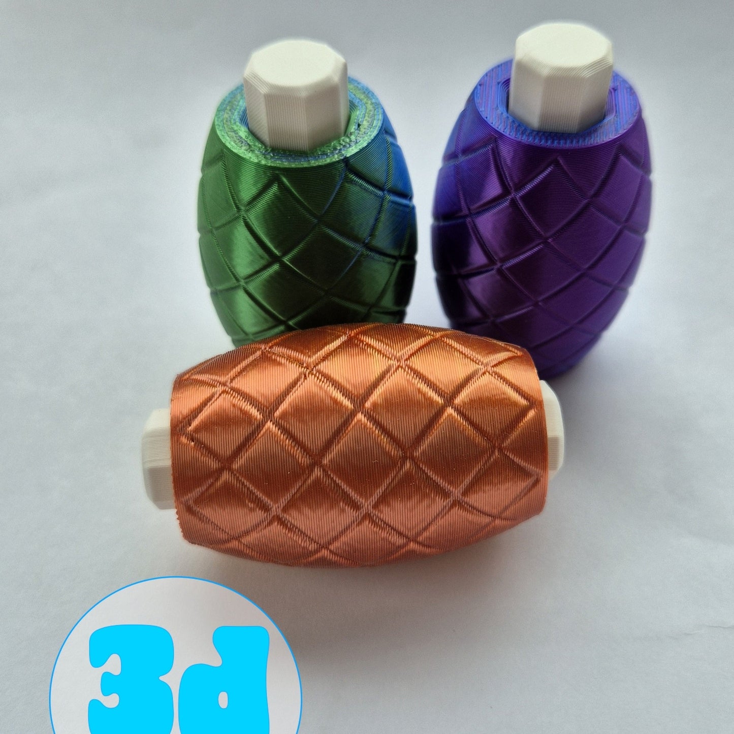 3dFidgets Snappy fidget push button - satisfying click in trending metallic colours adults