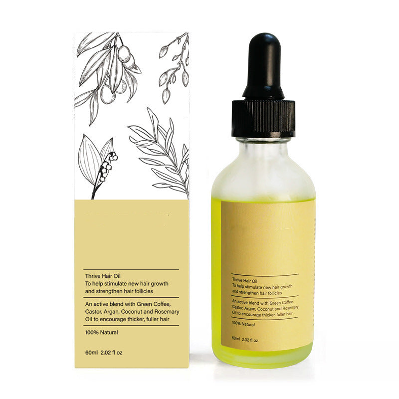 Natural Hair Growth Serum with Green Coffee, Castor, Argan, Coconut, Rosemary Oil