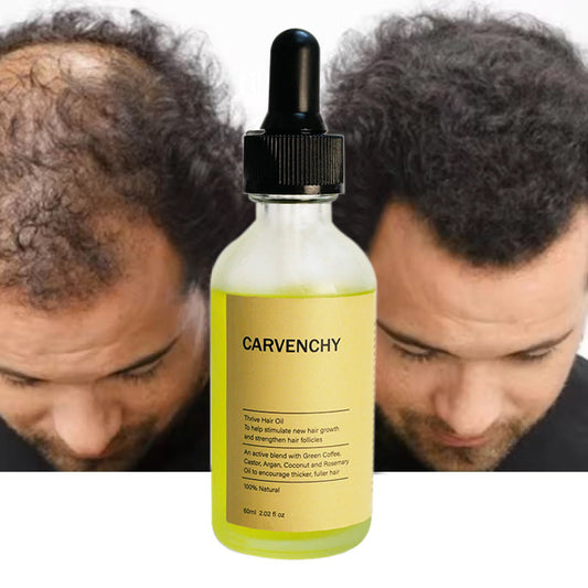 Natural Hair Growth Serum with Green Coffee, Castor, Argan, Coconut, Rosemary Oil