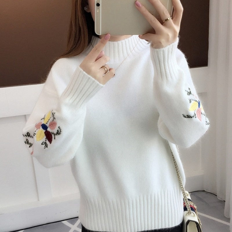 Loose Embroidered Knitwear