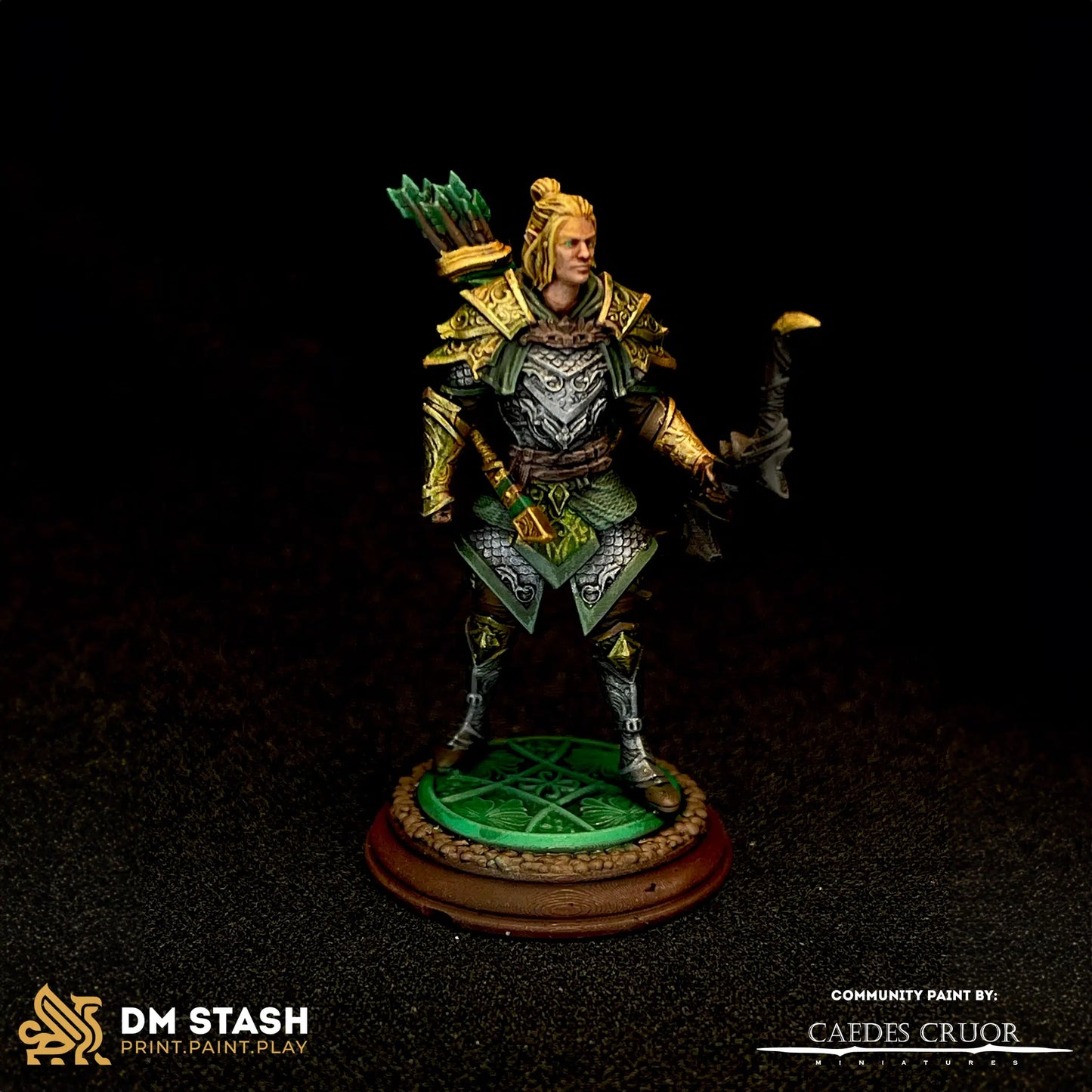 Ervion ro Estel – Elven Monster Hunter Ranger - 3D Printed Ranger Miniature