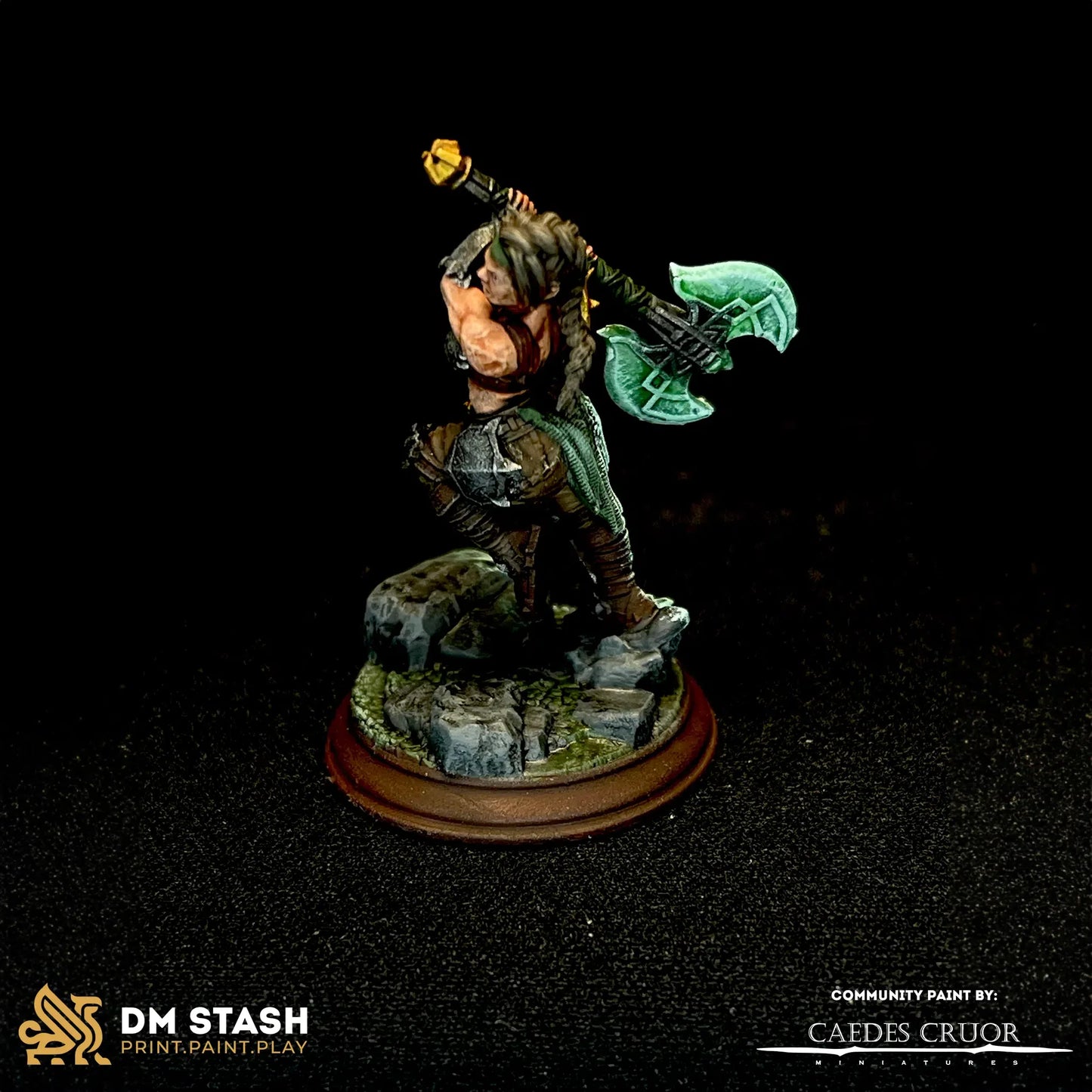 Gatha Duergar Battlerager Barbarian - 3D Printed Barbarian Character Miniature
