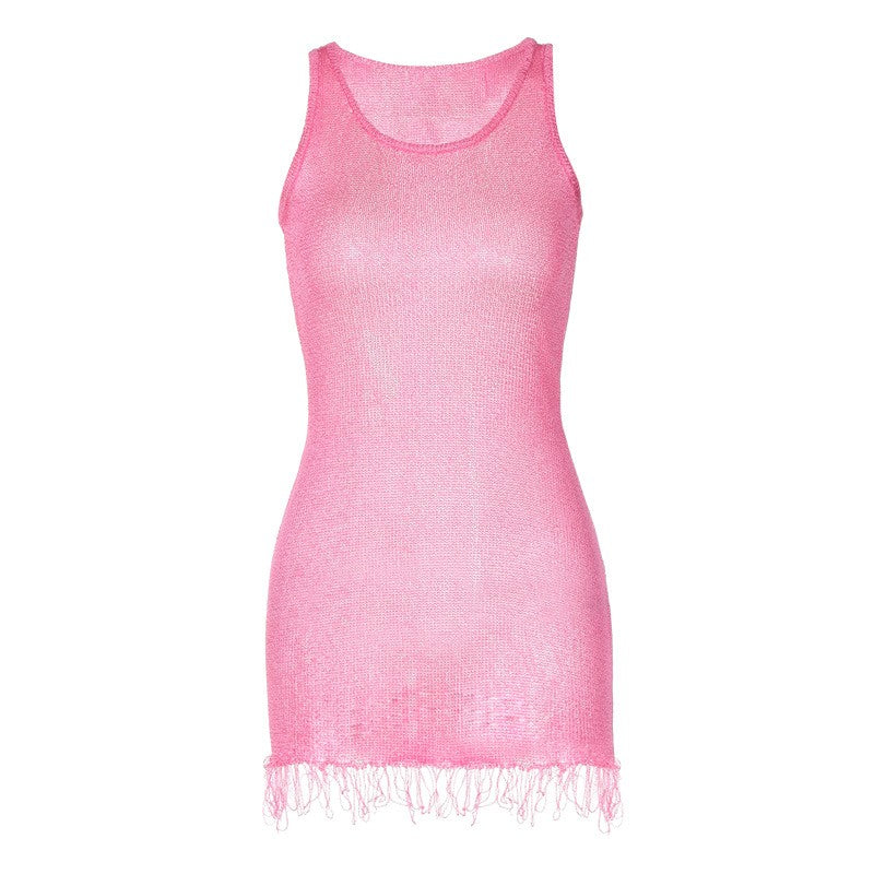 Sleeveless Hip Skirt