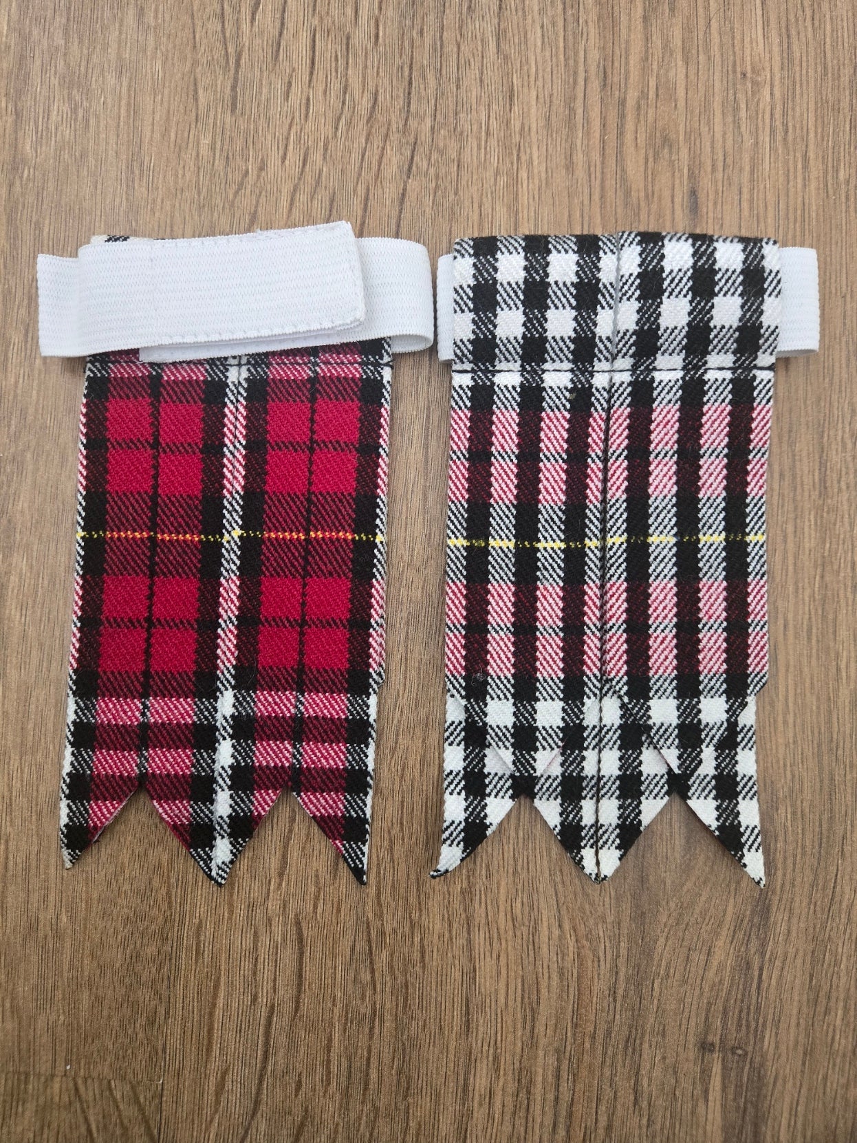 Morton Tartan Scottish Kilt Hose Sock Flashes Garter Pointed Highland Wear