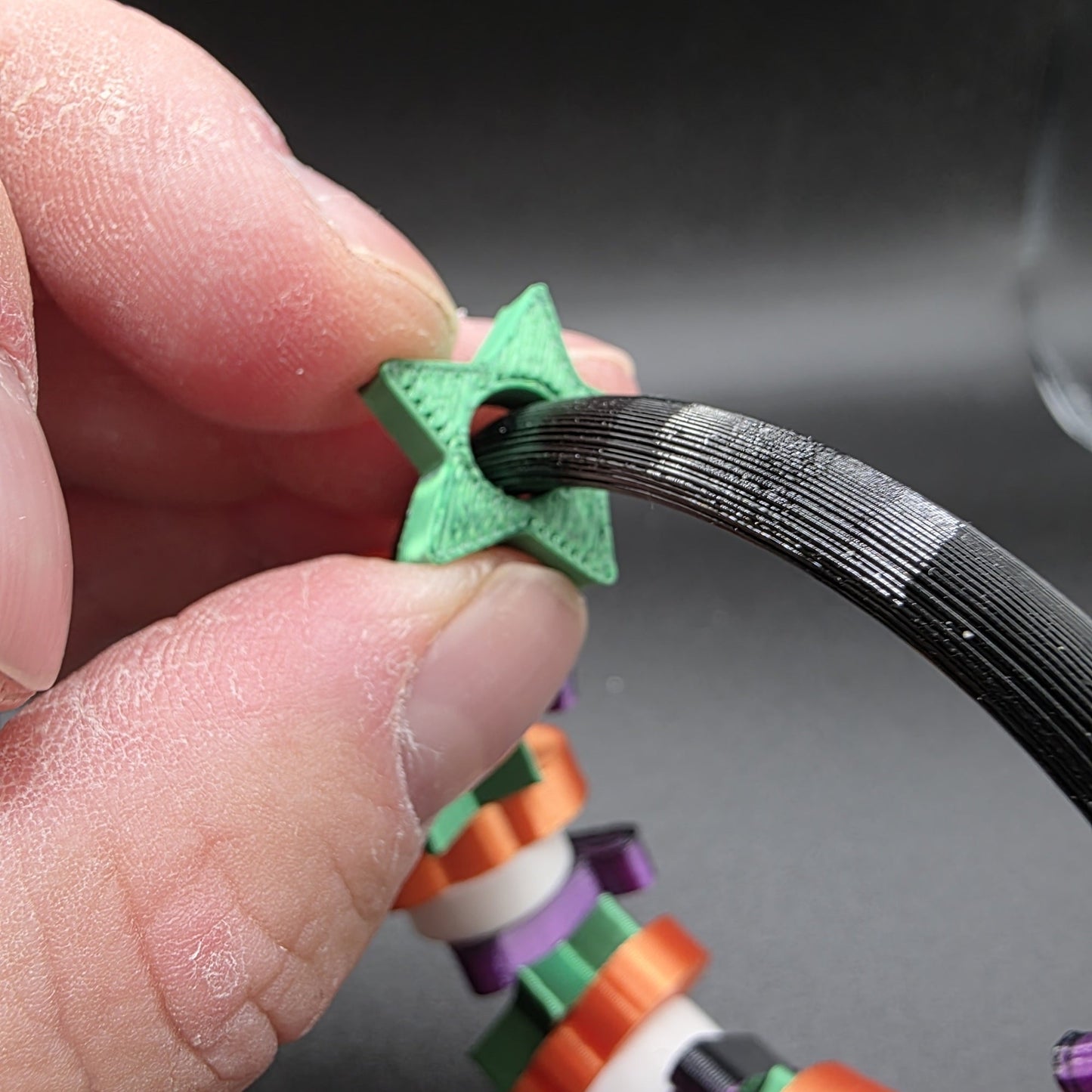 3dFidgets Halloween spooky themed fidget hand stimming bead roller