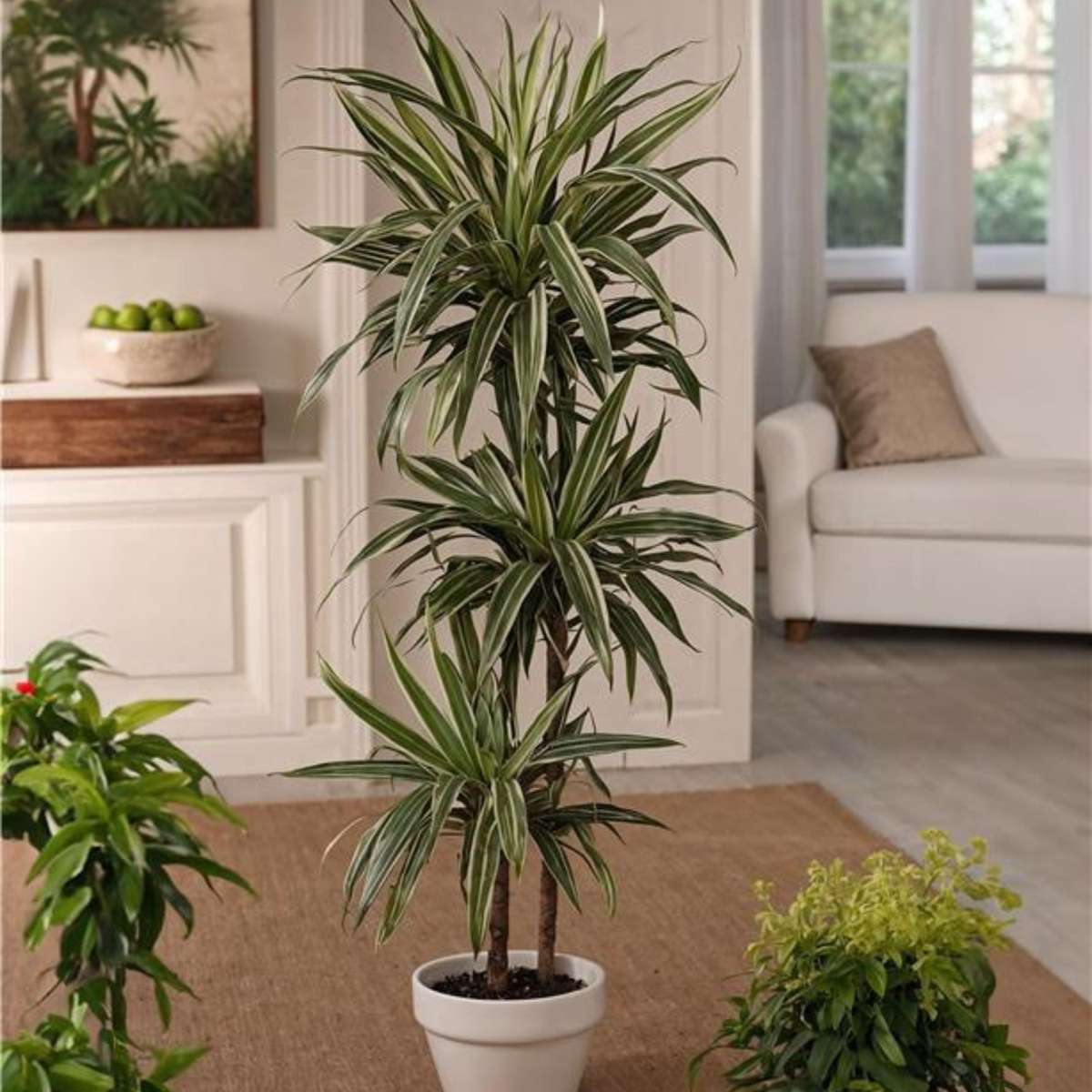 Dragon Tree - 2 pcs. - Dracaena Deremensis 'Warneckei' - Height 60-70cm - ⌀17cm