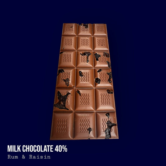 Milk 40% Rum Soaked Raisin Bar 110g