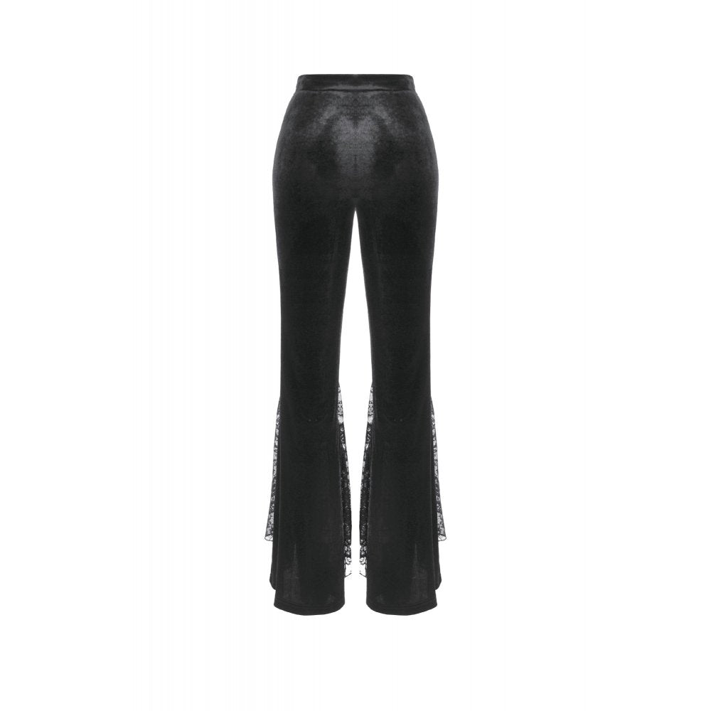 Dark in Love Erzebeth Velvet Lace Flare Trousers