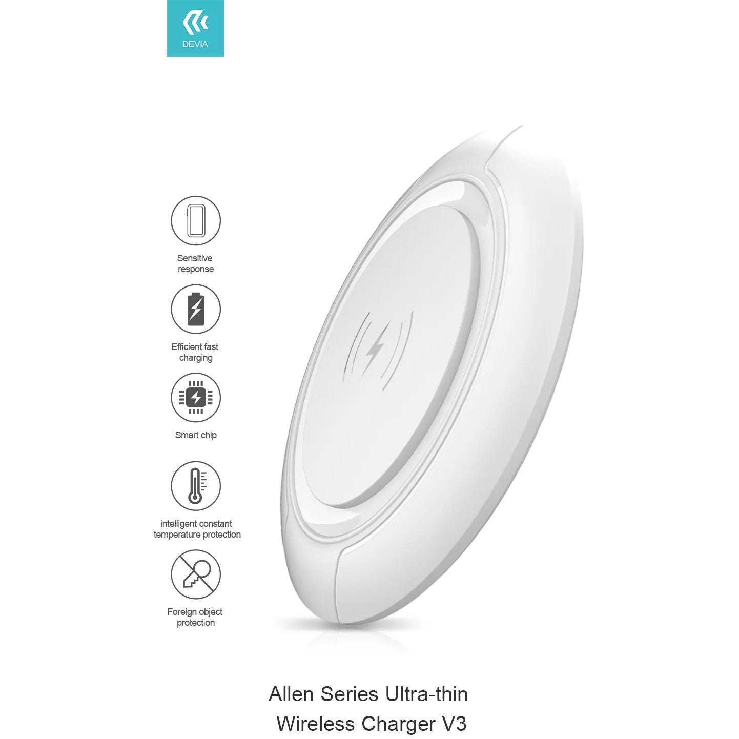 Devia 15W Wireless Ultra Thin Charging Pad