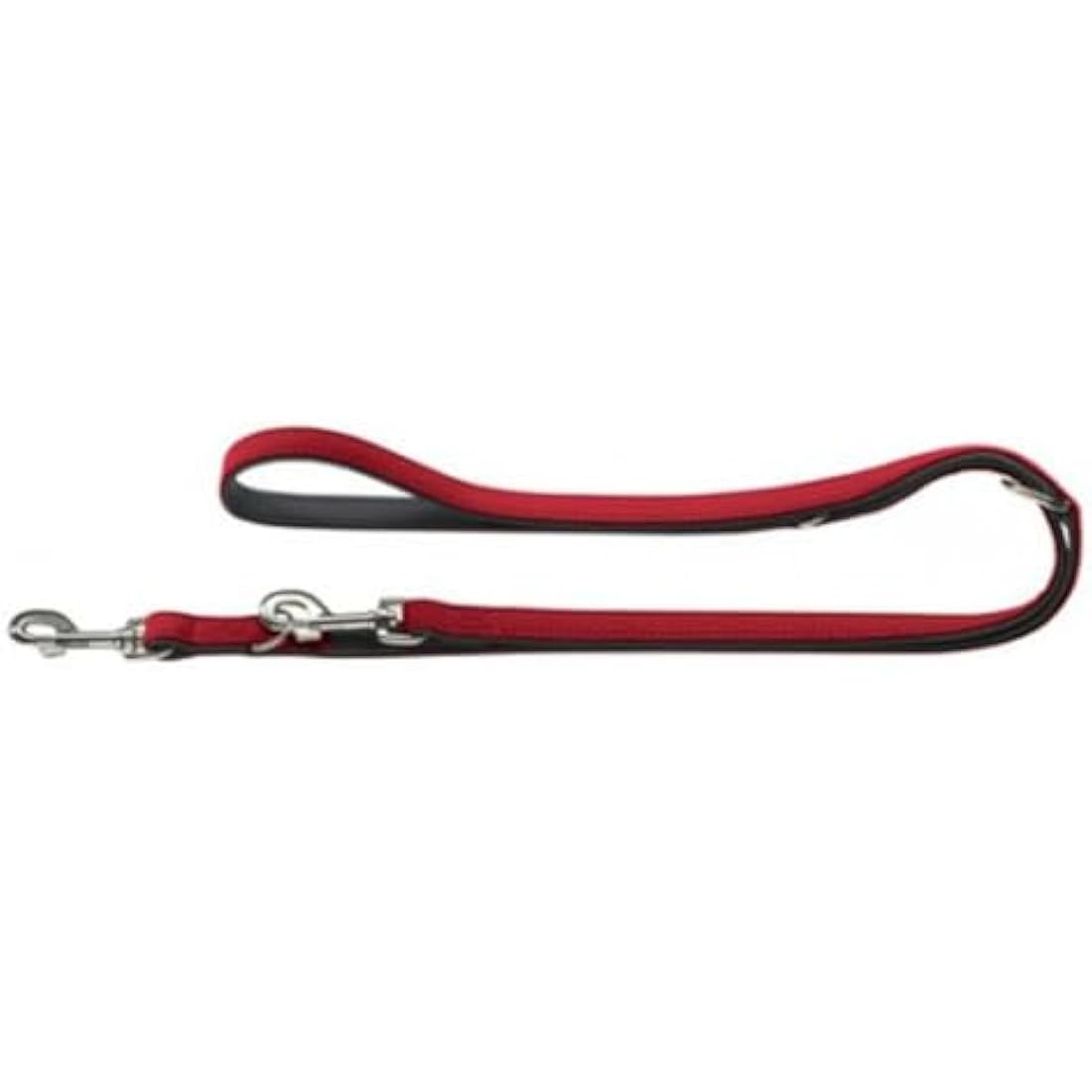 HUNTER Softie Art-Nubuk Nickel Training Lead Rope, 20 x 200 cm, Large, Red/Nappa Black