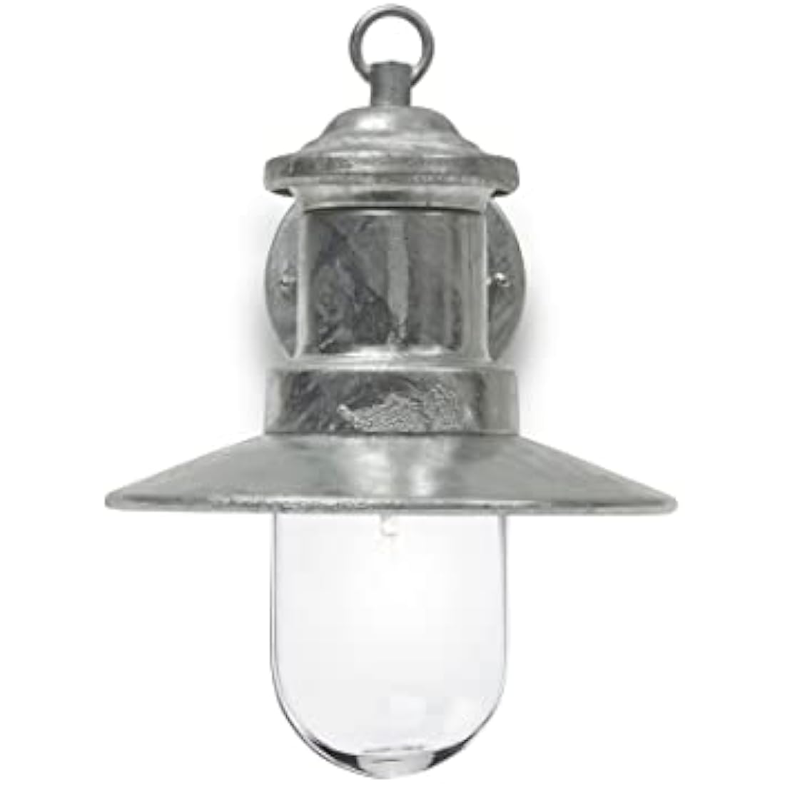 Garden Trading Outdoor Wall Mounted St Ives Galvanised Ships Light Weatherproof | E27 Edison Screw 60 Watt | Crafted in Hot Dipped Galvanised Steel | Motion-Sensor Compatible