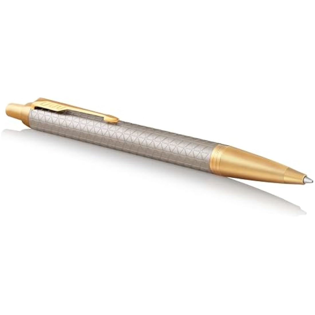 Parker IM Ballpoint Pen | Premium Warm Silver | Medium Point Blue Ink | Gift Box