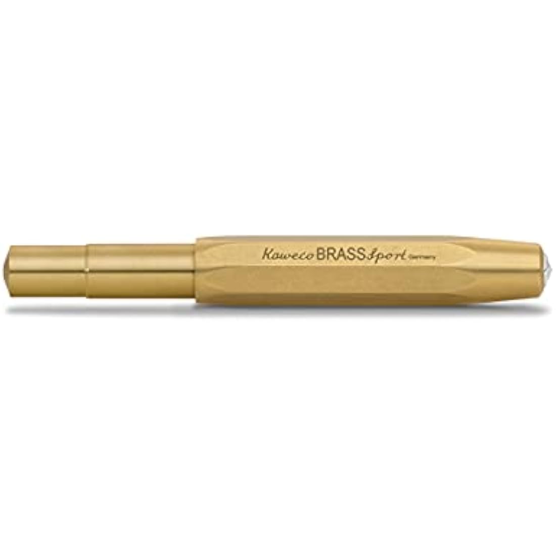 Kaweco BRASS SPORT Fountain Pen I Exclusive Brass Reservoir Pen for Ink Cartridges Including Retro Metal Box I Writing Instrument 13 cm I Nib: B (Broad)