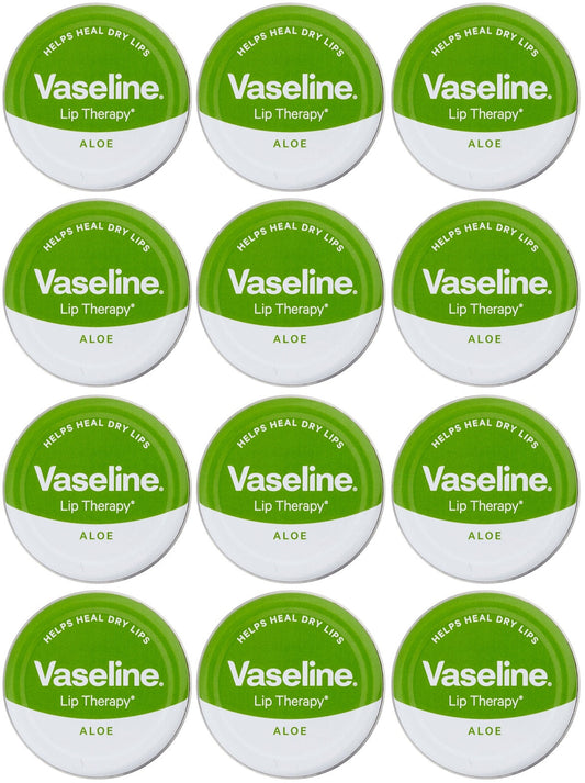 12 x Vaseline Lip Therapy Aloe Lip Balm 20G