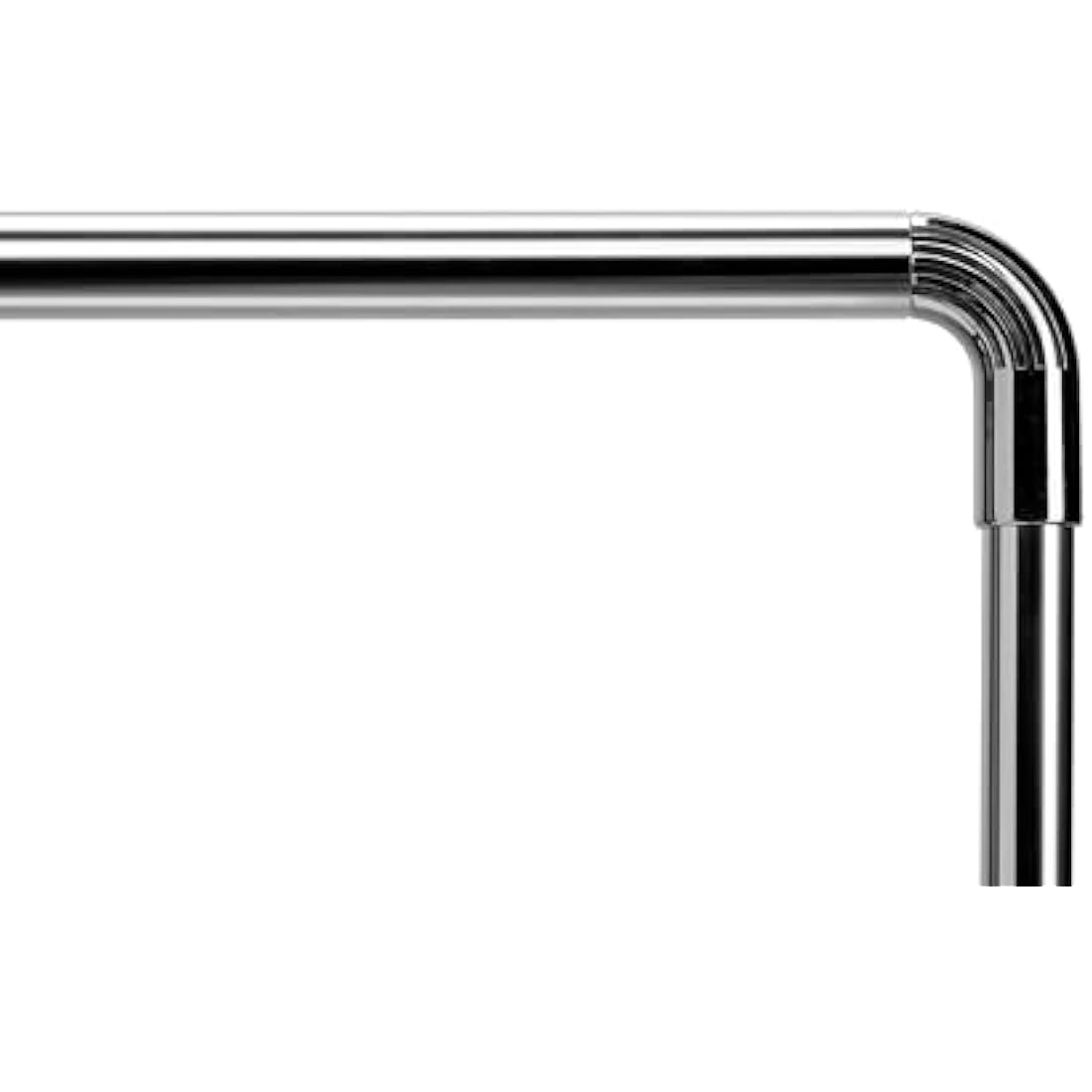 Croydex AD103000 L Shaped Telescopic Silver Shower Curtain Rail 1400mm - 2600mm, Chrome