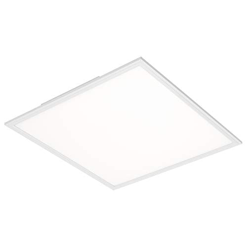Briloner Leuchten 7192-016 - LED Ceiling lamp Panel, LED lamp, Living Room lamp, Ceiling Light, Ceiling Spotlight, 38W, Square, White 59.5 cm