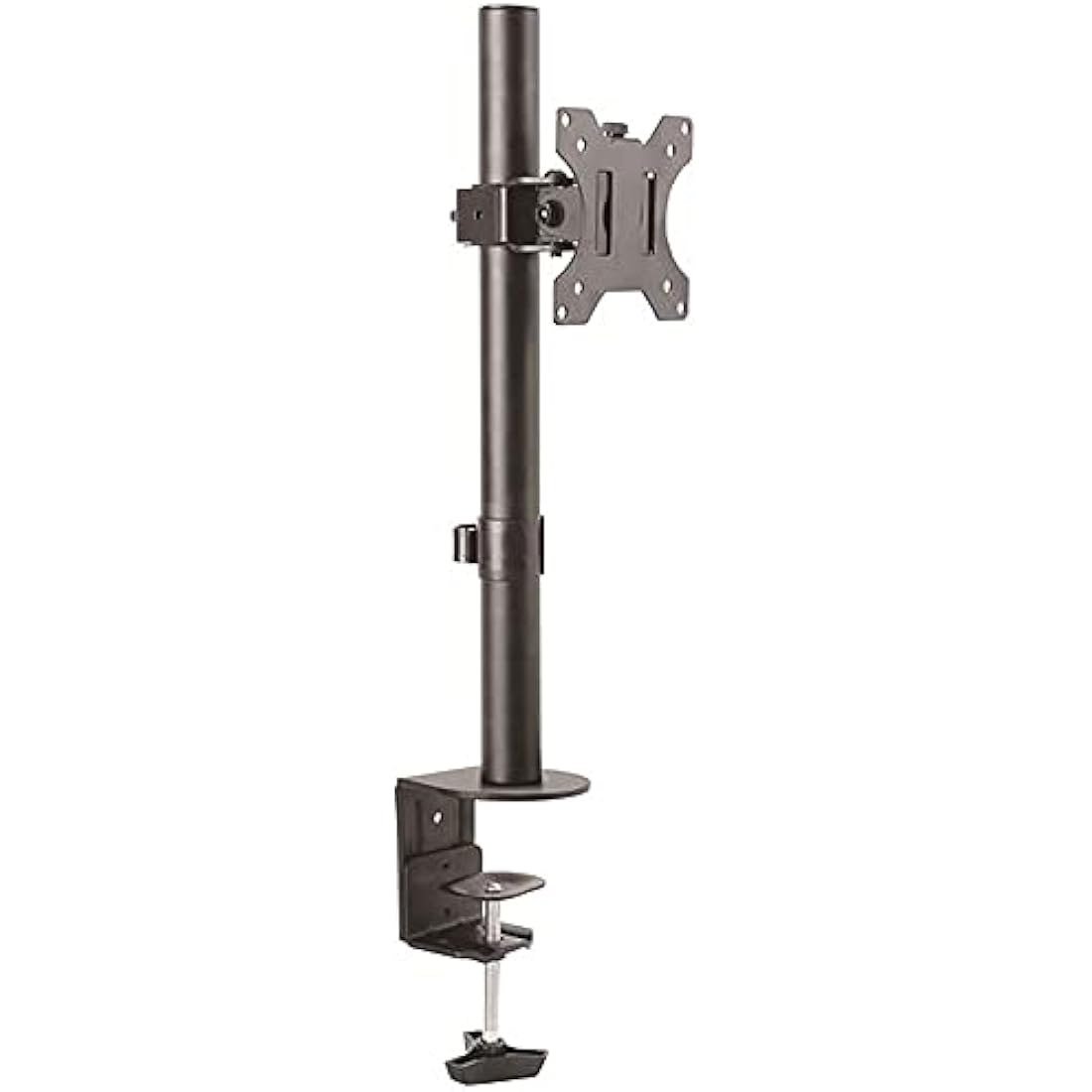 StarTech.com Single Monitor Desk Mount - Single Screen Heavy Duty Pole Mount for up to 34inch VESA Compatible Displays - Ergonomic Height Adjustable Monitor Arm Mount - Desk Clamp/Grommet (ARMPIVOTV2)