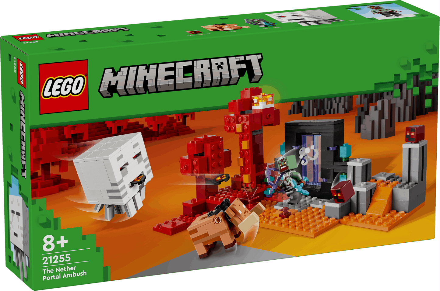 Lego Minecraft 21255 The Nether Portal Ambush Playset for Ages 8 & Up