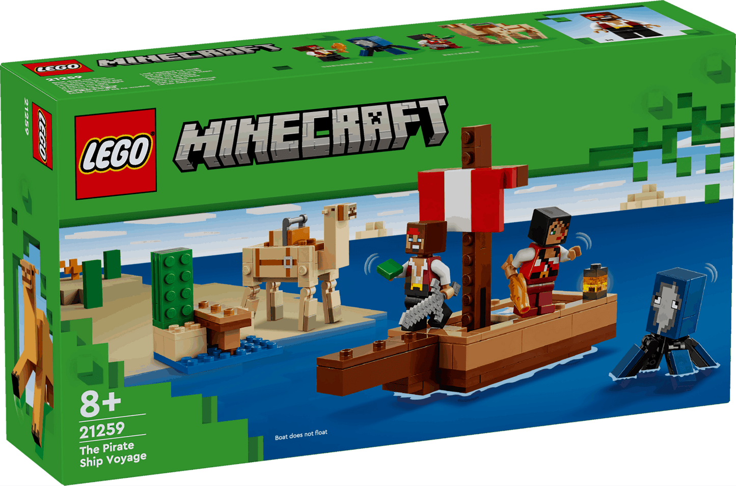 Lego Minecraft 21259 The Pirate Ship Voyage Toy Playset for Ages 8+