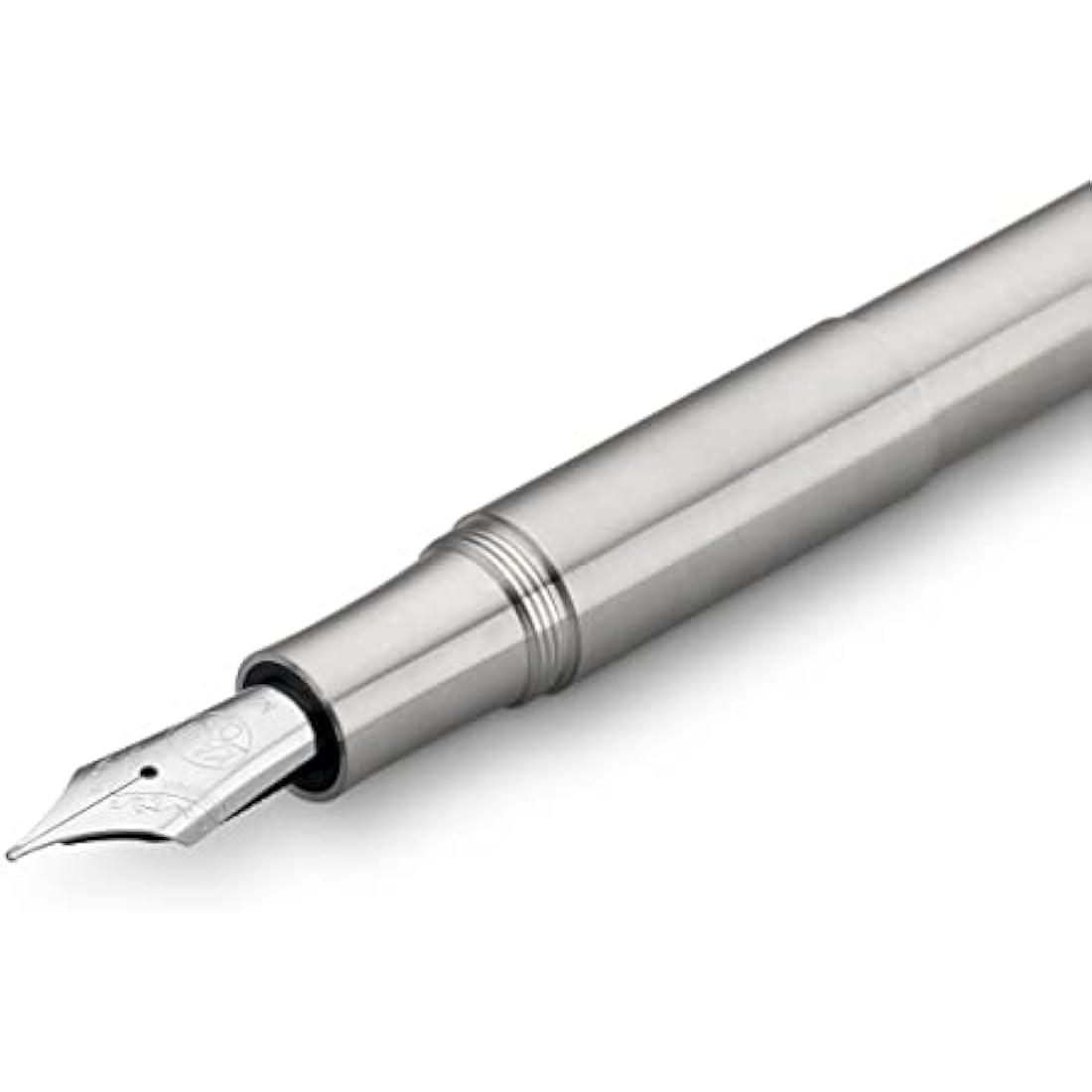 Kaweco SUPRA Fountain Pen Stainless Steel I Exclusive Fountain Pen for Ink Cartridges Including Retro Metal Box I Fountain Pen 16.5 cm I Nib: EF (Extra Fine)