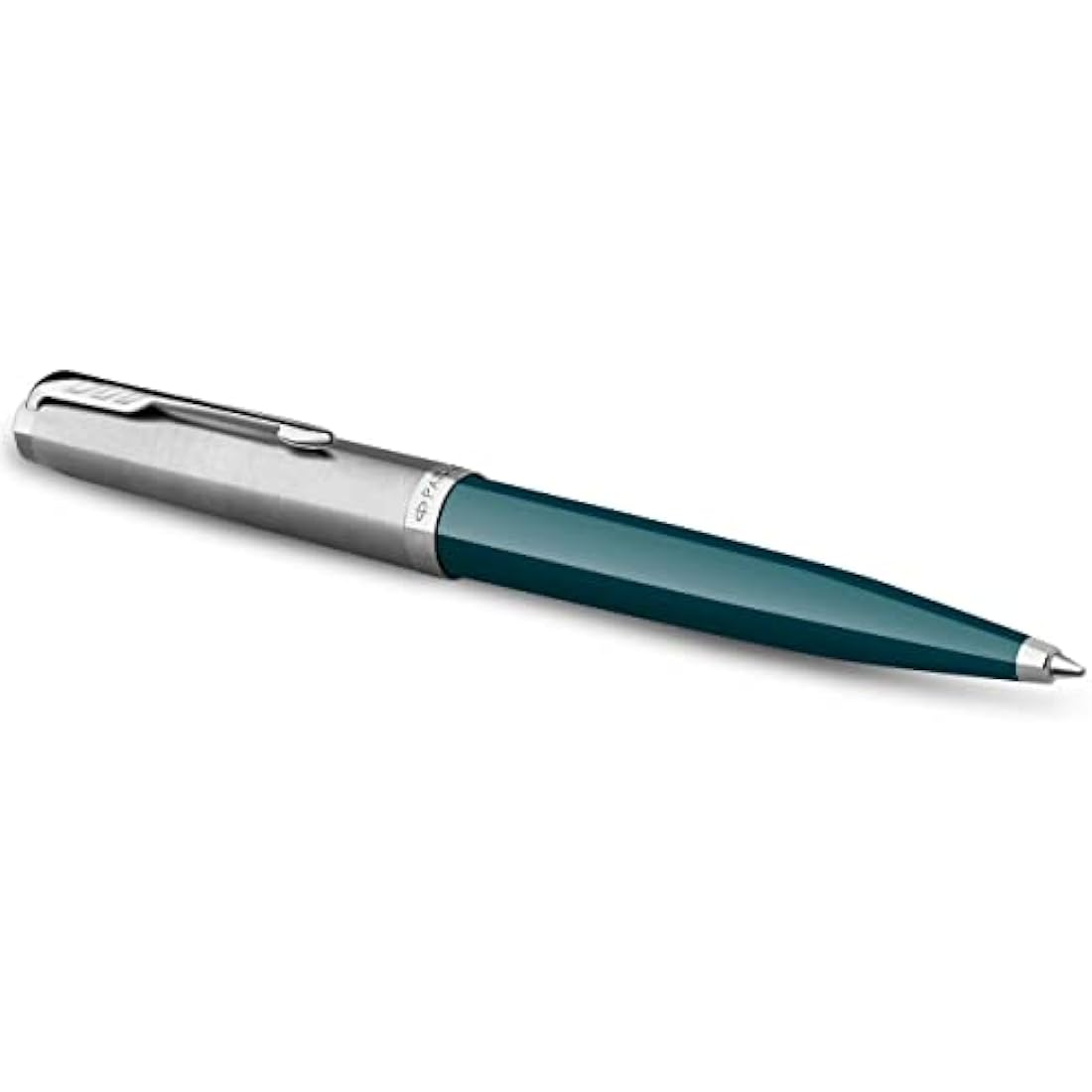Parker 51 Ballpoint Pen | Teal Blue Barrel with Chrome Trim | Medium Point with Black Ink Refill | Gift Box