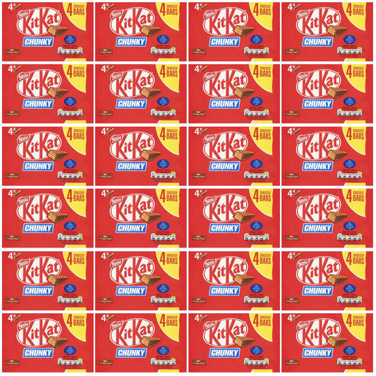 24 x Kitkat Chunky Milk Chocolate Bar 4 X 32G (128G)